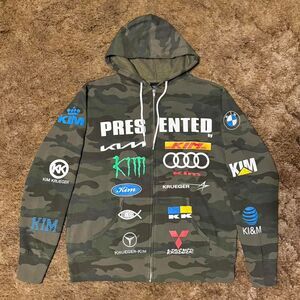 Kim Krueger Logo Zip Up Hoodie Camo Small